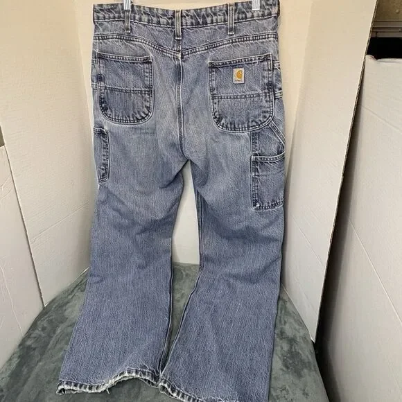 Vintage Carhartt Carpenter Jeans 34x32 Y2K Medium Wash - Picture 4 of 8